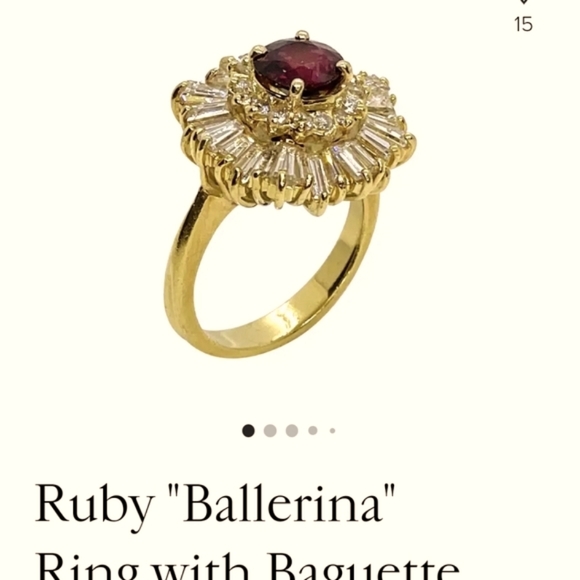 Ballerina Ruby & diamond ring. - Picture 9 of 14